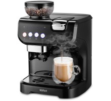 Кофеварка рожковая Kitfort КТ-7107 1560Вт черный/серебристый