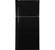 Холодильник Hitachi R-VG660PUC7-1 GBK 2-хкамерн. черный стекло инвертер