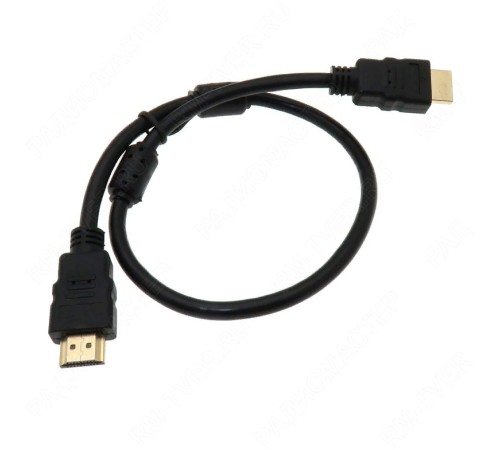 Кабель соединительный аудио-видео Premier 5-813 HDMI (m)/HDMI (m) 0.75м. феррит.кольца черный (5-813 0.75) Кабель соединительный аудио-видео Premier 5-813 HDMI (m)/HDMI (m) 0.75м. феррит.кольца черный (5-813 0.75)