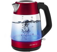 Чайник электрический Polaris PWK 1760CGL 1.7л. 2150Вт красный корпус: стекло/пластик