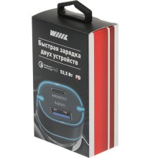 Автомобильное зар./устр. Wiiix UCC-7-2-08 3A+2A (PD+QC) USB-C/USB-A универсальное черный