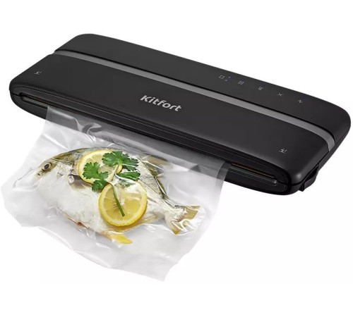 Вакуумный упаковщик Kitfort КТ-1526 110Вт черный Вакуумный упаковщик Kitfort КТ-1526 110Вт черный