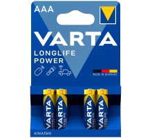 Батарея Varta Longlife power High Energy Alkaline LR03 AAA (4шт) блистер