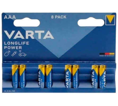 Батарея Varta Longlife power High Energy Alkaline LR03 AAA (8шт) блистер Батарея Varta Longlife power High Energy Alkaline LR03 AAA (8шт) блистер