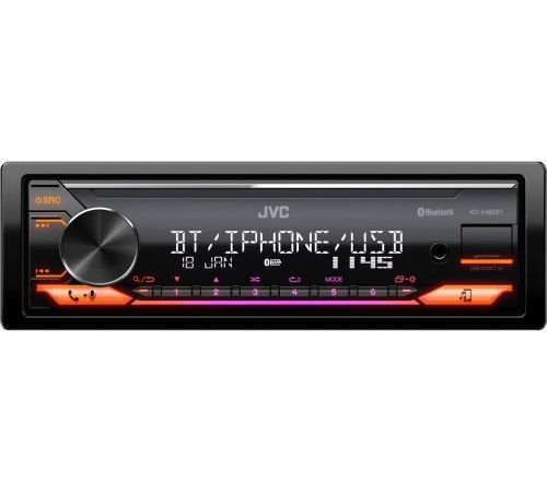 Автомагнитола JVC KD-X482BT 1DIN 4x50Вт v4.2 DSP 3 RDS Автомагнитола JVC KD-X482BT 1DIN 4x50Вт v4.2 DSP 3 RDS