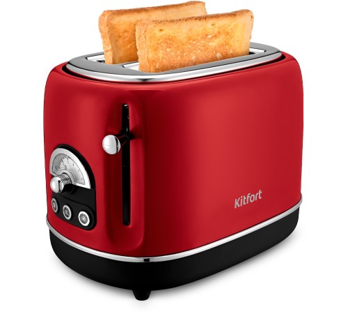 Тостер Kitfort КТ-4004-1 815Вт красный/черный Тостер Kitfort КТ-4004-1 815Вт красный/черный