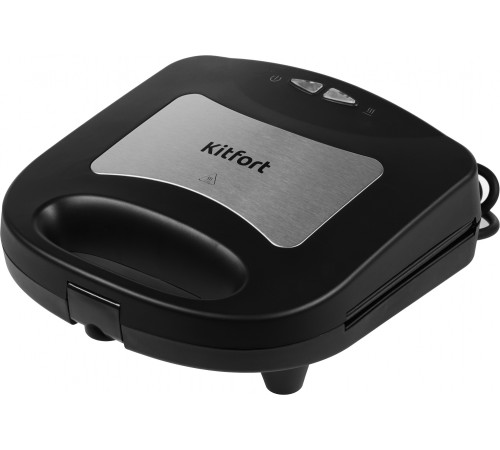 Вафельница Kitfort КТ-1660 700Вт черный/серебристый Вафельница Kitfort КТ-1660 700Вт черный/серебристый