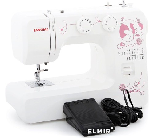 Швейная машина Janome Sew Cat 57 белый/рисунок Швейная машина Janome Sew Cat 57 белый/рисунок