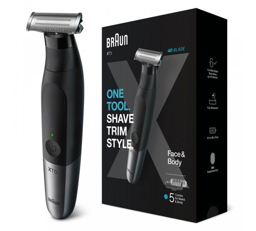Триммер Braun XT XT5100 черный/серый (насадок в компл:5шт) Триммер Braun XT XT5100 черный/серый (насадок в компл:5шт)