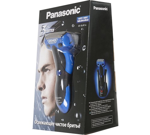 Бритва сетчатая Panasonic ES-SL41-A520 реж.эл.:3 питан.:аккум. синий/черный Бритва сетчатая Panasonic ES-SL41-A520 реж.эл.:3 питан.:аккум. синий/черный