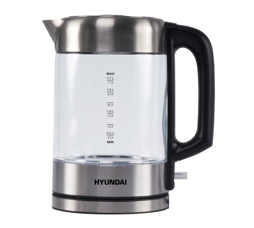 Чайник электрический Hyundai HYK-G6405 1.7л. 2200Вт черный/серебристый корпус: стекло/металл Чайник электрический Hyundai HYK-G6405 1.7л. 2200Вт черный/серебристый корпус: стекло/металл