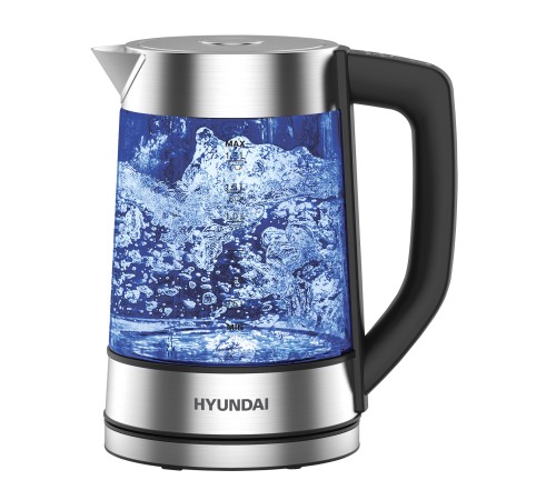 Чайник электрический Hyundai HYK-G7406 1.7л. 2200Вт черный/серебристый корпус: стекло/пластик Чайник электрический Hyundai HYK-G7406 1.7л. 2200Вт черный/серебристый корпус: стекло/пластик