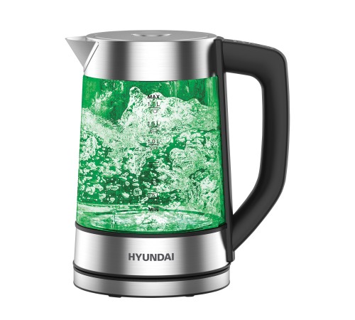 Чайник электрический Hyundai HYK-G7406 1.7л. 2200Вт черный/серебристый корпус: стекло/пластик Чайник электрический Hyundai HYK-G7406 1.7л. 2200Вт черный/серебристый корпус: стекло/пластик