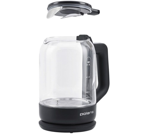 Чайник электрический Polaris PWK 1712CGLD WIFI IQ Home 1.5л. 2150Вт черный корпус: стекло/пластик (PWK 1712CGLD)