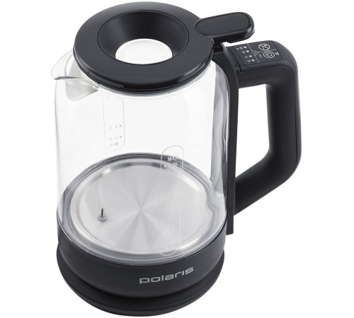 Чайник электрический Polaris PWK 1712CGLD WIFI IQ Home 1.5л. 2150Вт черный корпус: стекло/пластик (PWK 1712CGLD)