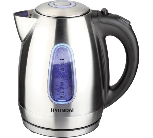 Чайник электрический Hyundai HYK-S2402 1.7л. 2200Вт серебристый матовый/черный корпус: металл Чайник электрический Hyundai HYK-S2402 1.7л. 2200Вт серебристый матовый/черный корпус: металл