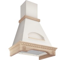 Вытяжка каминная Elikor Бельведер Флореале 60П-650-П3Д бежевый/дуб неокрашенный управление: ползунковое (1 мотор)
