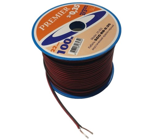 Кабель акустический Premier SCC-RB CCA 100м. черный/красный (25-002 100) Кабель акустический Premier SCC-RB CCA 100м. черный/красный (25-002 100)