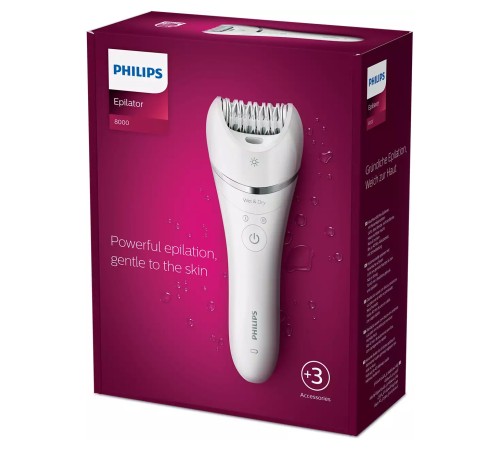 Эпилятор Philips BRE700/00 скор.:2 насад.:3 от аккум. белый Эпилятор Philips BRE700/00 скор.:2 насад.:3 от аккум. белый