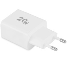Сетевое зар./устр. Digma DGW2D 20W 3A+1A (PD+QC) USB-C/USB-A универсальное белый (DGW2D0F110WH)