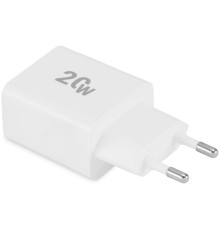 Сетевое зар./устр. Digma DGW2D 20W 3A+1A (PD+QC) USB-C/USB-A универсальное белый (DGW2D0F110WH)