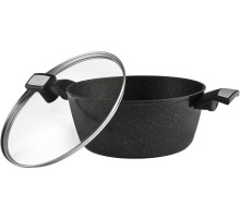 Кастрюля Polaris Monolit 24C 4л. d=24см (с крышкой) черный (015249)