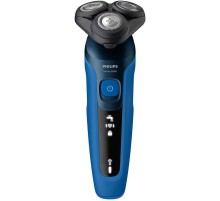 Бритва роторная Philips S5466/17 реж.эл.:3 питан.:аккум. синий/черный