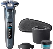 Бритва роторная Philips S7882/55 реж.эл.:3 питан.:аккум. синий/серебристый