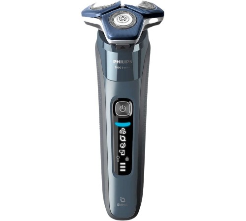 Бритва роторная Philips S7882/55 реж.эл.:3 питан.:аккум. синий/серебристый