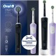 Набор электрических зубных щеток Oral-B Vitality Pro черный/лиловый