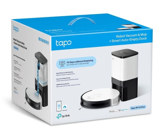 Пылесос-робот TP-Link Tapo RV10 Plus 25Вт белый/черный