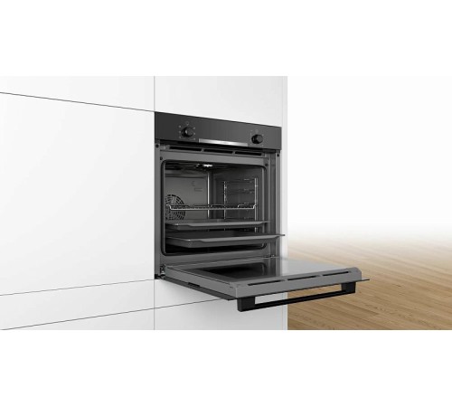 Духовой шкаф Электрический Bosch HBA530BB0S черный/серебристый