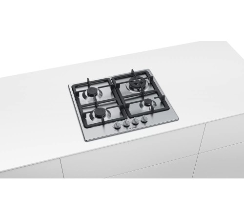 Газовая варочная поверхность Bosch PGH6B5B90 нержавеющая сталь Газовая варочная поверхность Bosch PGH6B5B90 нержавеющая сталь
