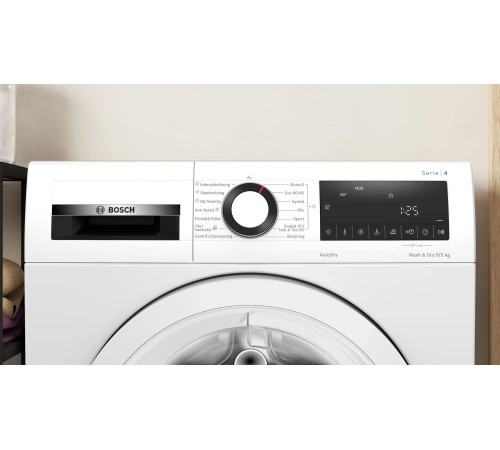 Стиральная машина Bosch WNA144VLSN пан.англ. класс: E загр.фронтальная макс.:9кг (с сушкой) белый инвертер