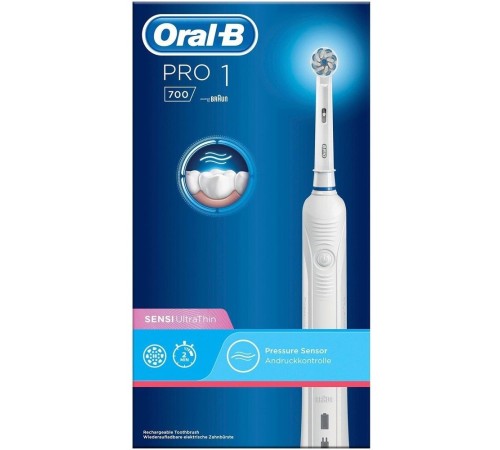 Зубная щетка электрическая Oral-B Pro 700 Sensi Clean белый Зубная щетка электрическая Oral-B Pro 700 Sensi Clean белый