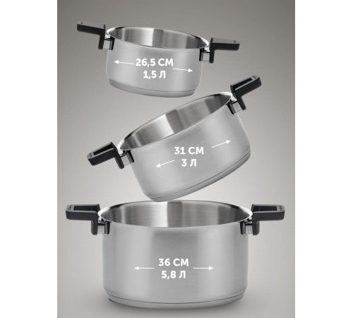 Набор посуды Polaris Fold&Keep 6S 6 предметов (018551)