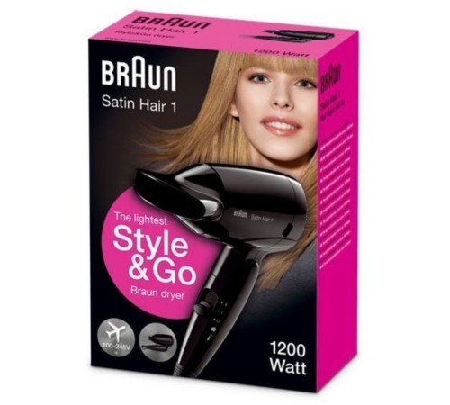 Фен Braun BRHD130E 1200Вт черный Фен Braun BRHD130E 1200Вт черный