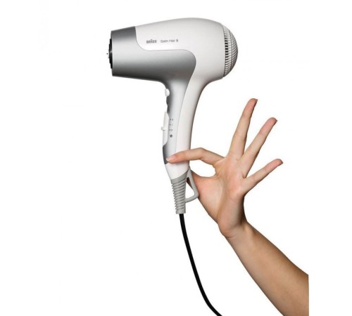 Фен Braun BRHD580E 2500Вт белый/серебристый Фен Braun BRHD580E 2500Вт белый/серебристый