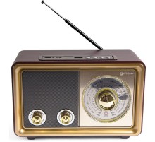 Радиоприемник портативный Сигнал БЗРП РП-324BT коричневый/бежевый USB SD/microSD