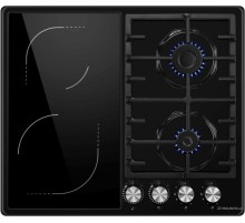 Газовая варочная поверхность Maunfeld EEHE.642VC.3CB/KG черный