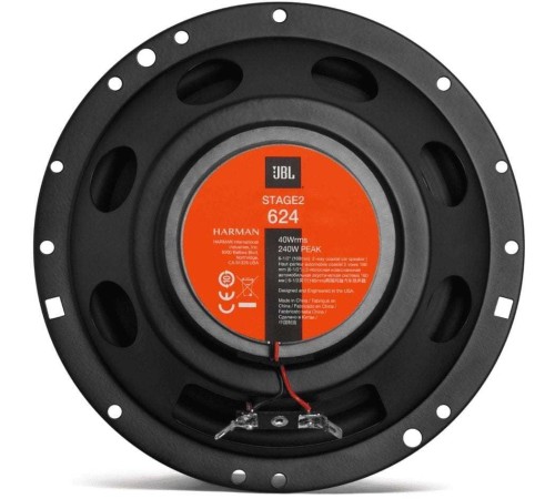 Колонки автомобильные JBL Stage2 624 (без решетки) 240Вт 91дБ 4Ом 16.5см (6 1/2дюйм) (ком.:2кол.) коаксиальные двухполосные