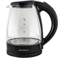 Чайник электрический Supra KES-1853G 1.8л. 1500Вт черный/прозрачный корпус: стекло/пластик