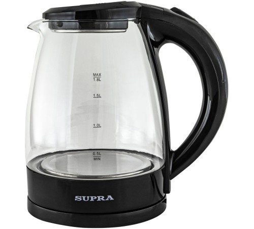 Чайник электрический Supra KES-1853G 1.8л. 1500Вт черный/прозрачный корпус: стекло/пластик Чайник электрический Supra KES-1853G 1.8л. 1500Вт черный/прозрачный корпус: стекло/пластик