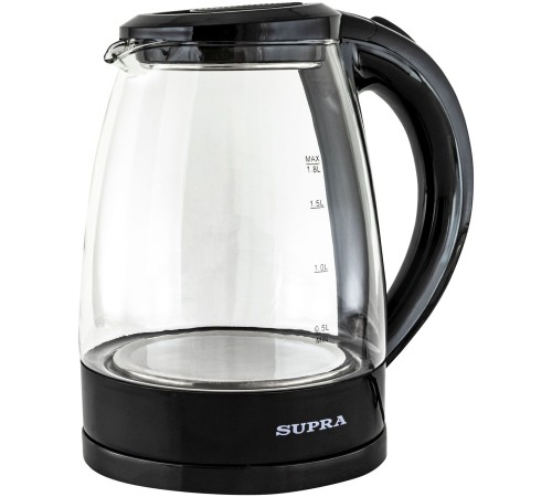Чайник электрический Supra KES-1853G 1.8л. 1500Вт черный/прозрачный корпус: стекло/пластик Чайник электрический Supra KES-1853G 1.8л. 1500Вт черный/прозрачный корпус: стекло/пластик