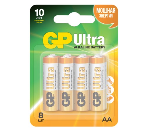 Батарея GP Ultra 15AU-2CR8 AA (8шт) блистер Батарея GP Ultra 15AU-2CR8 AA (8шт) блистер