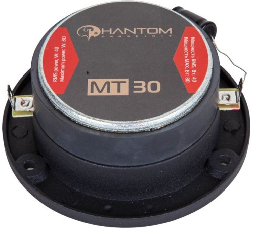 Колонки автомобильные Phantom MT30 (без решетки) 80Вт 98дБ 4Ом 2.5см (1дюйм) (ком.:2кол.) твитер