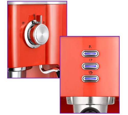 Кофеварка рожковая Kitfort КТ-7114-1 1250Вт красный