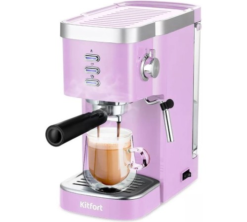 Кофеварка рожковая Kitfort КТ-7114-3 1250Вт фиолетовый Кофеварка рожковая Kitfort КТ-7114-3 1250Вт фиолетовый
