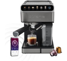 Кофеварка эспрессо Polaris PCM 1540 1400Вт нержавеющая сталь