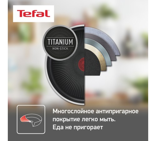 Сковорода ВОК (WOK) Tefal Force 4218628 круглая 28см покрытие: антипригарное ручка несъемная (без крышки) черный (9100048319)